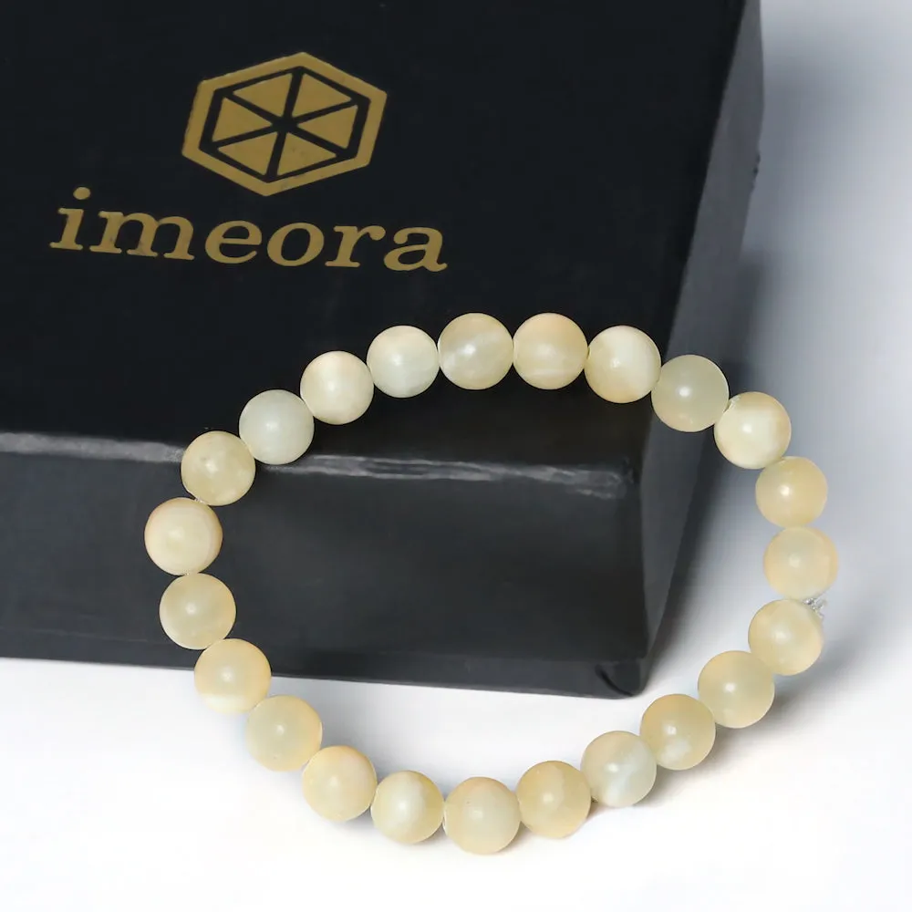 Certified Yellow Calcite 8mm Natural Stone Bracelet