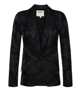 Chamberlain Blazer in Black Multi Grunge Chain