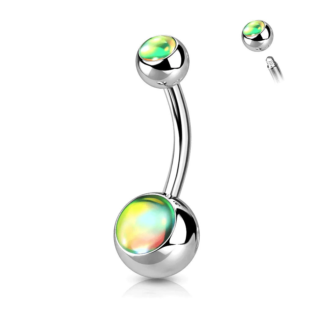 Charlie's Iridescent Stone Belly Rings