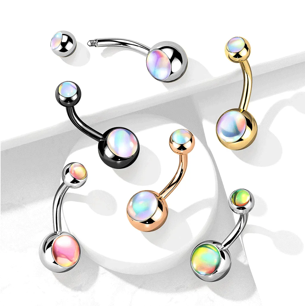 Charlie's Iridescent Stone Belly Rings