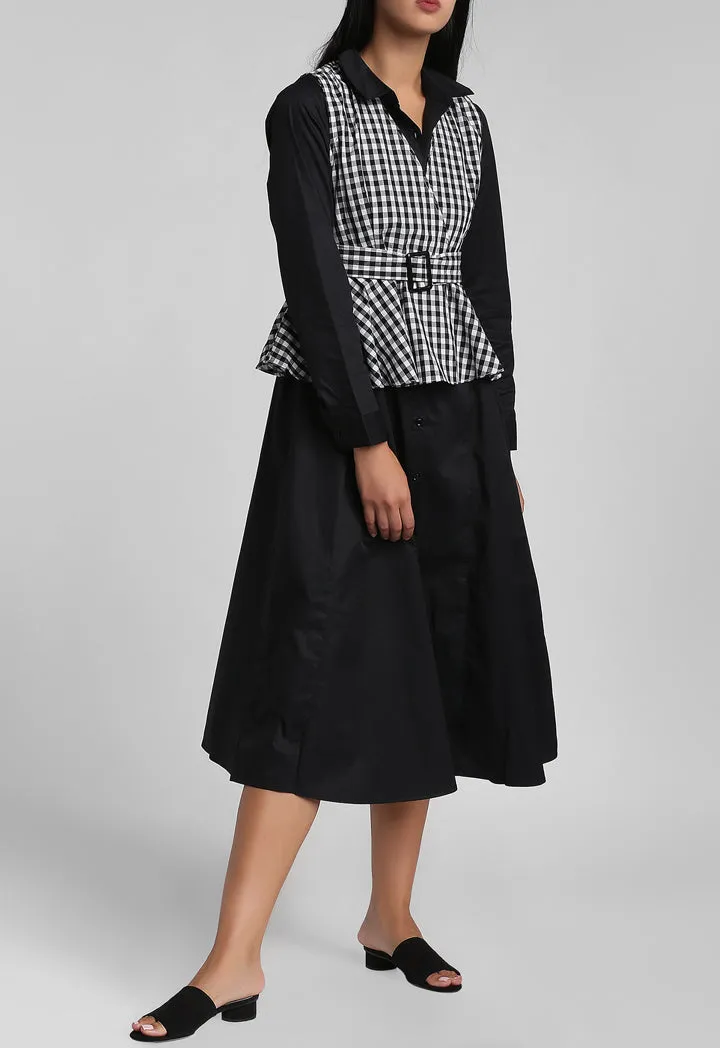 Checkered Top Dress Set