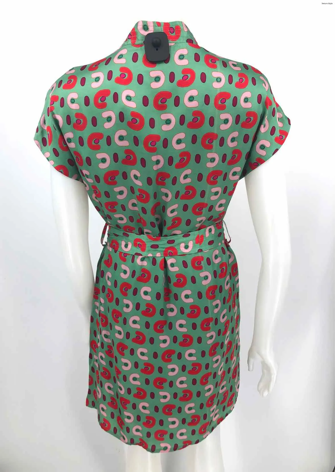 CIEBON Green Red & Pink Print w/belt Size SMALL (S) Dress