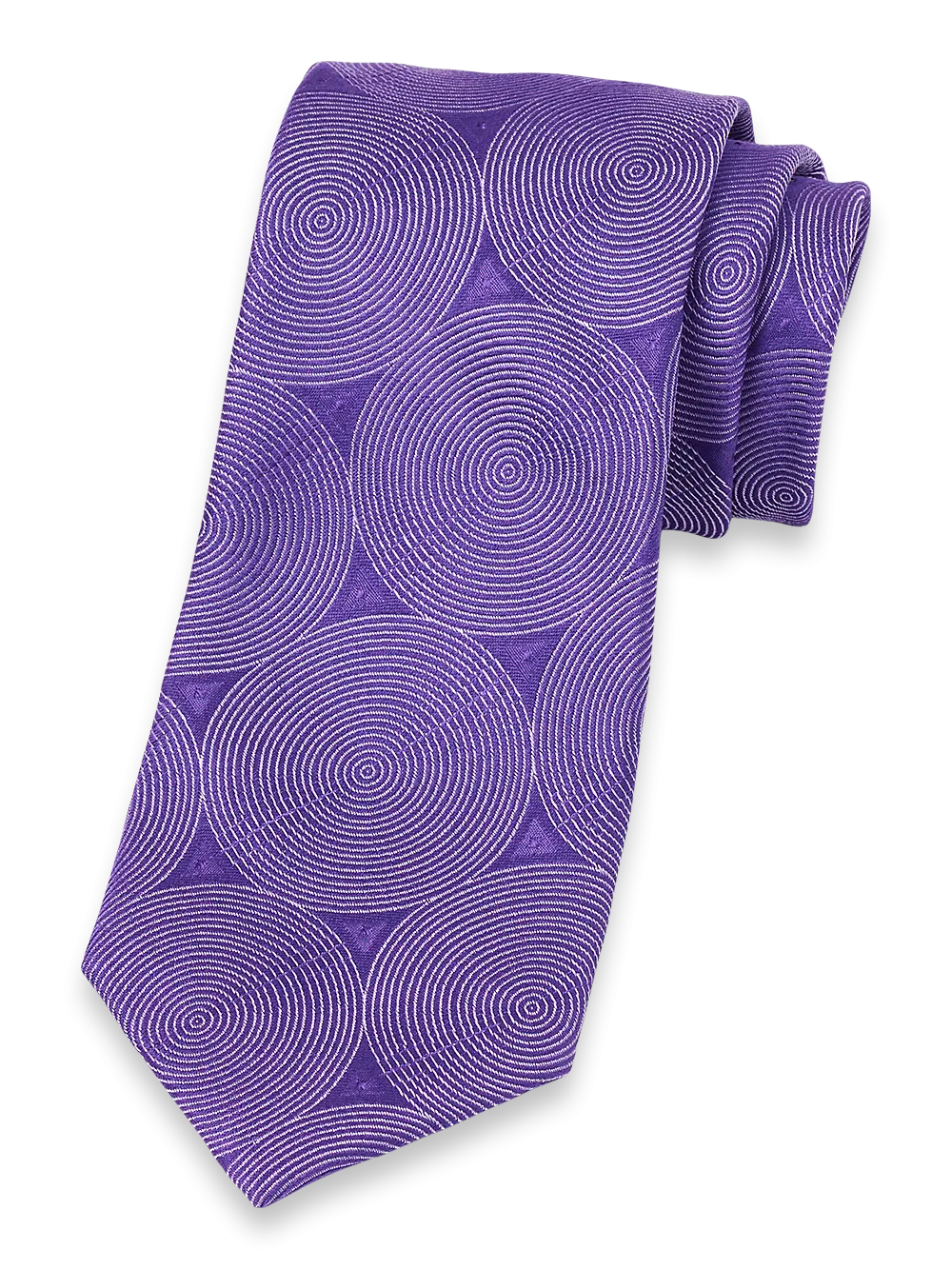 Circles Woven Silk Tie - Purple