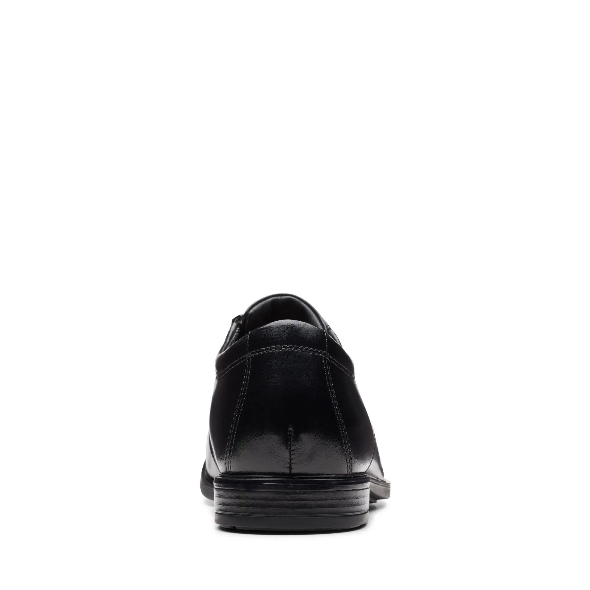 Clarks Howard Cap Black Leather - Standard Width