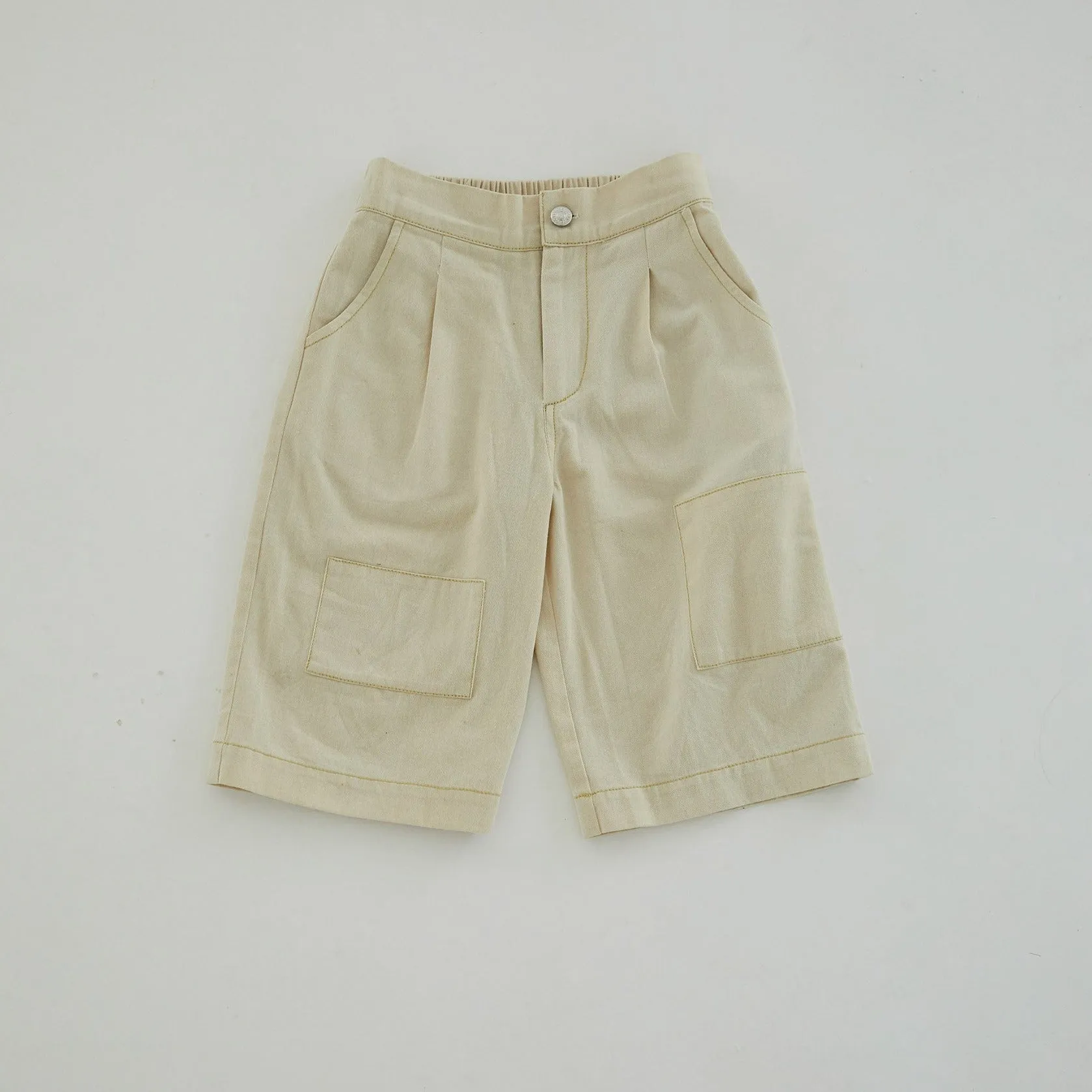 Cream Patch Wide Trouser