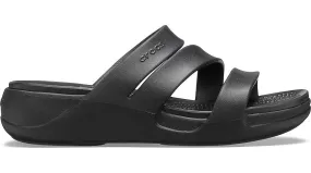 Crocs Monterey Strappy Wedge Black