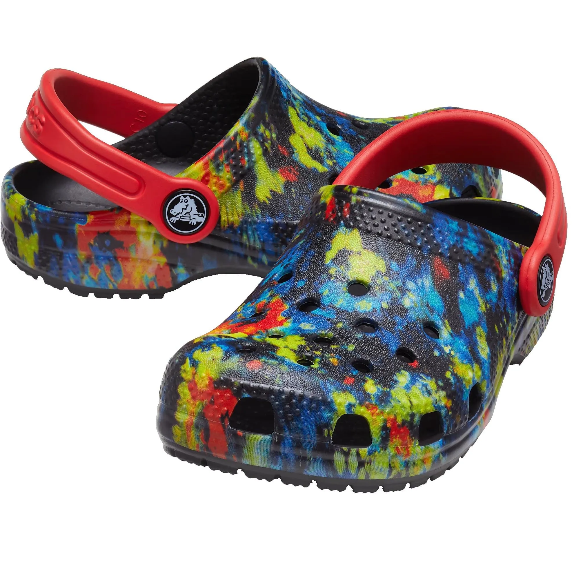 Crocs Toddlers Classic Tie-Dye Graphic Clogs