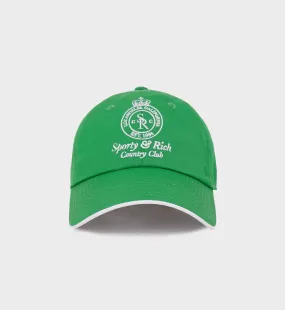 Crown Logo Nylon Hat - Verde/White