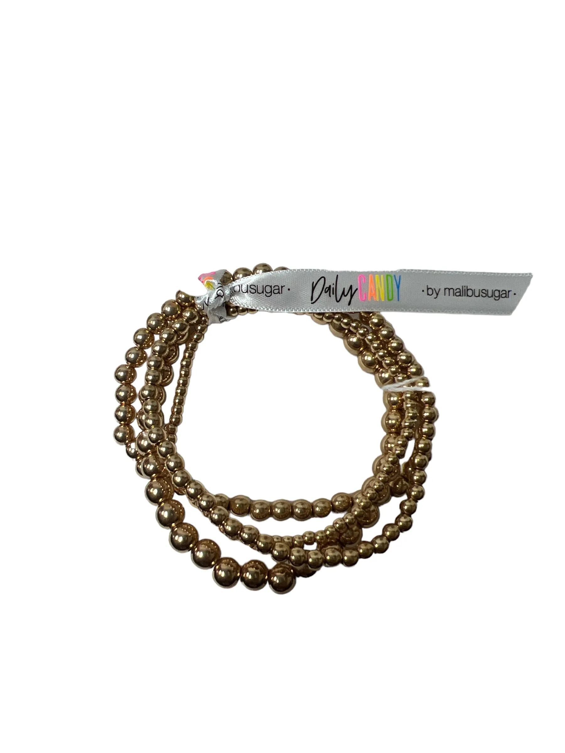 Daily Candy Gold Plated Beaded Bracelets