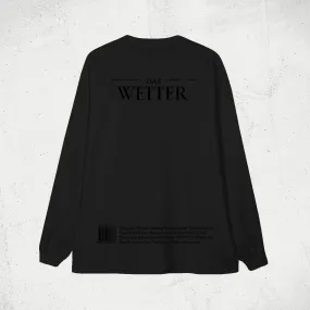 Das Wetter-Longsleeve »Inhalt 2022« (Black on Black)