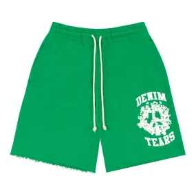 Denim Tears University Sweat Shorts Green White