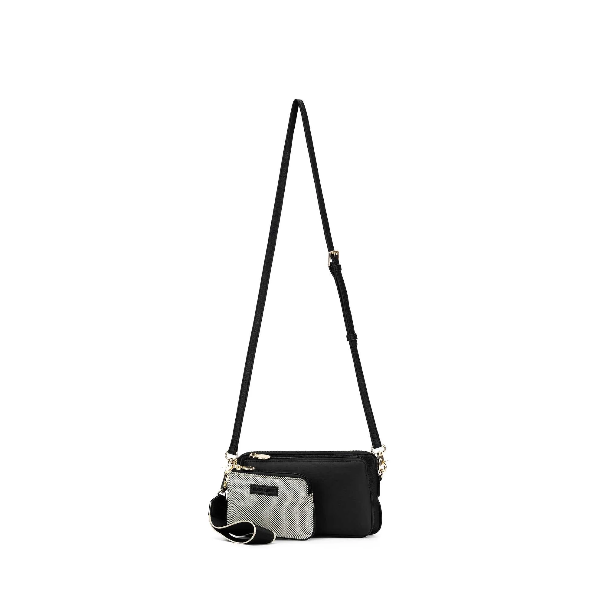 Destiny Black 3 Piece Crossbody Bag