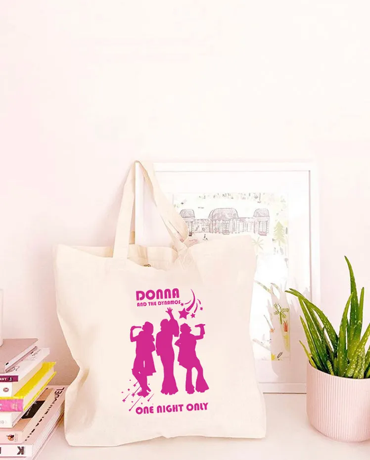 Donna and the Dynamos - Large Canvas Tote Bag