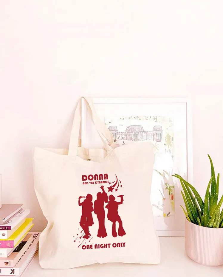 Donna and the Dynamos - Large Canvas Tote Bag