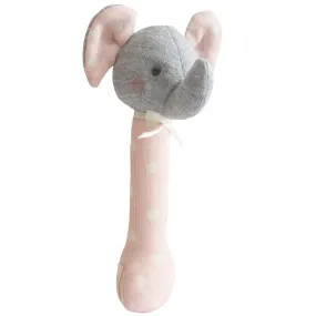 Elephant Stick Rattle - Pale Pink