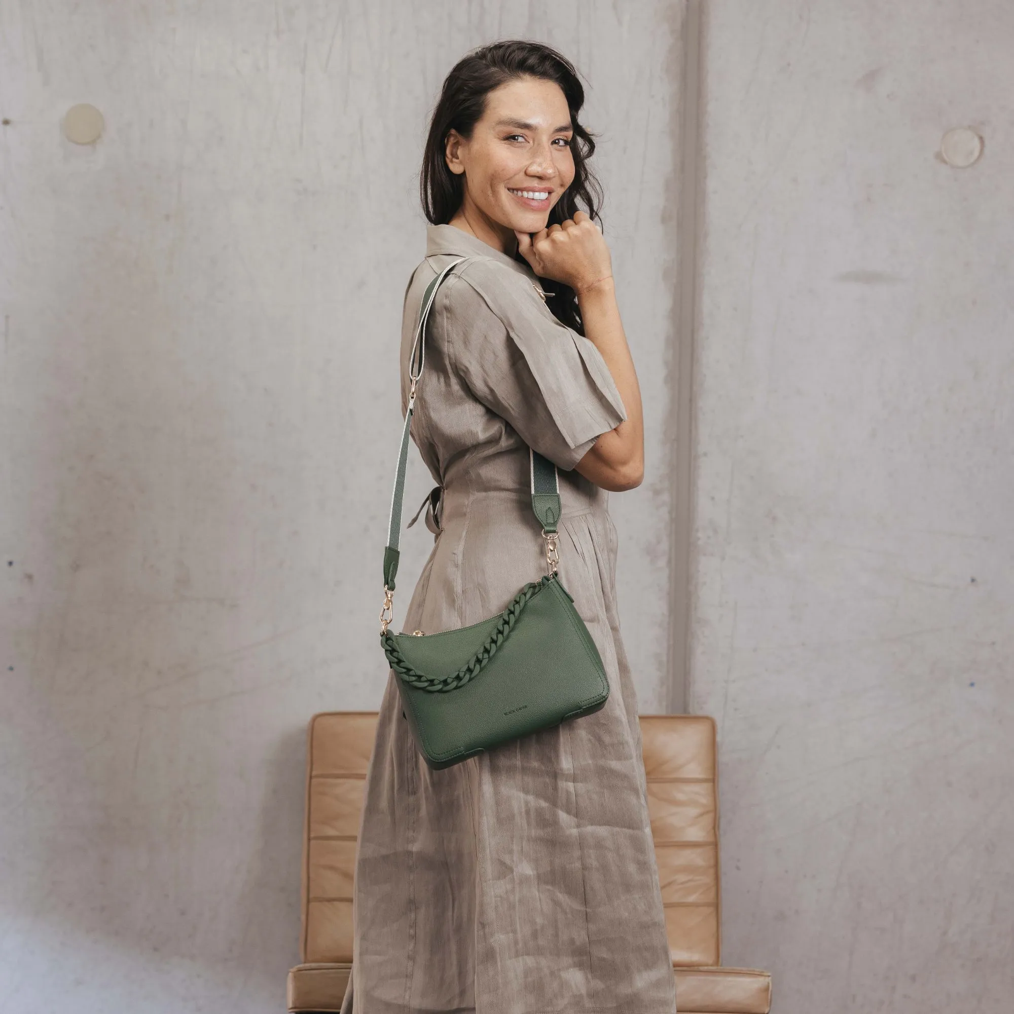 Elle Crossbody Bag Olive Green