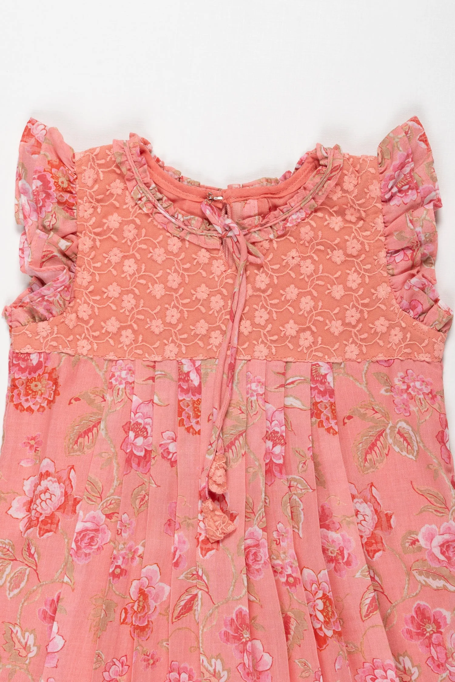 Enchanted Blossom: Girls Floral Cotton Summer Frock