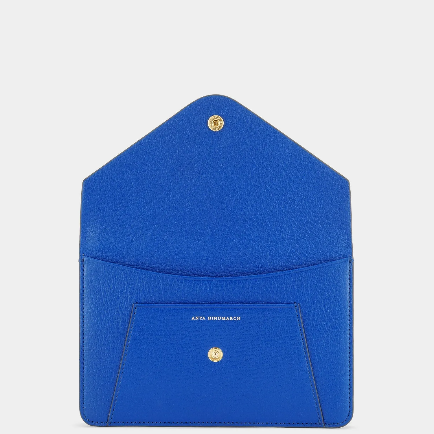 Envelope Passport Holder in Electric Blue Capra