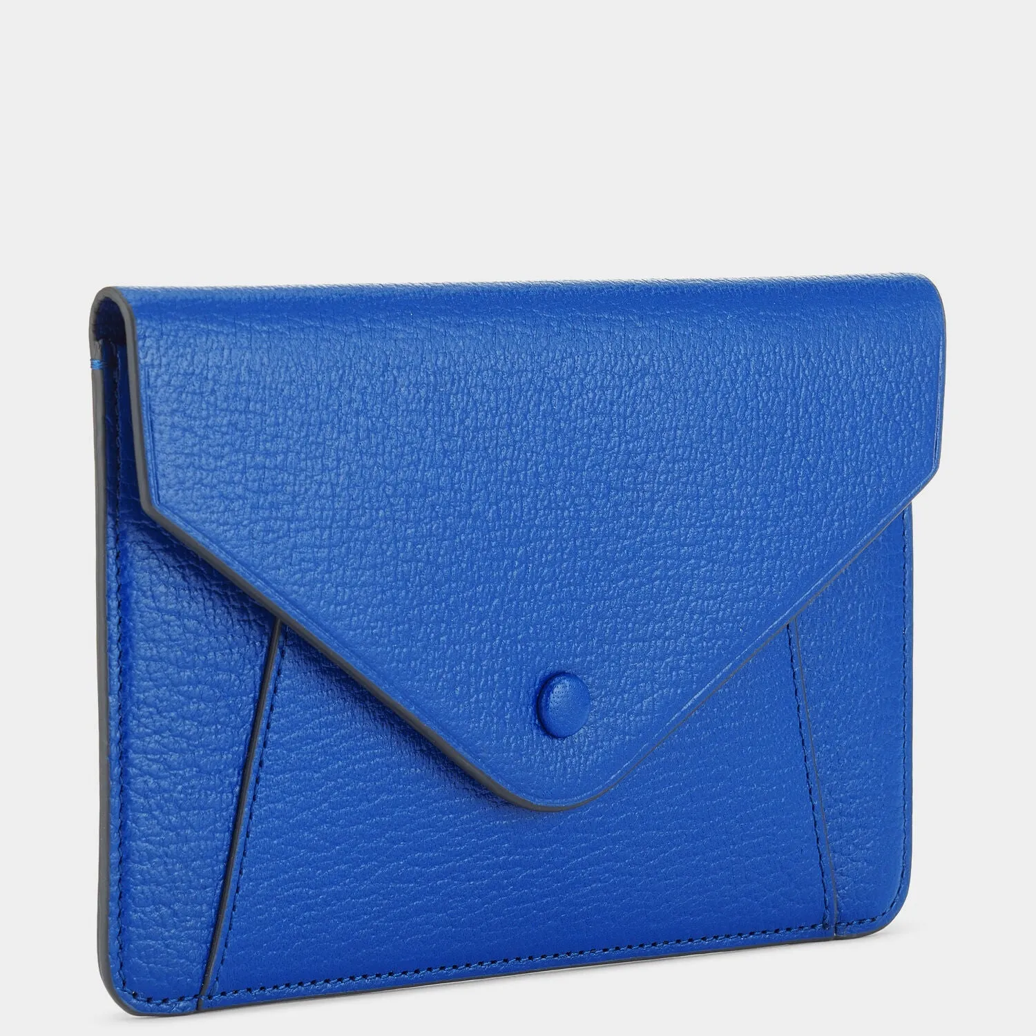 Envelope Passport Holder in Electric Blue Capra