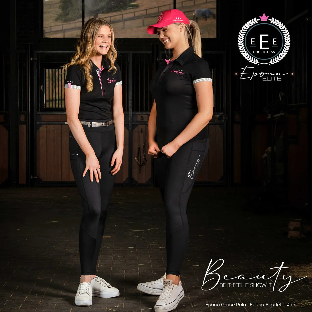 Epona Elite Grace Ladies Polo Shirt BLACK