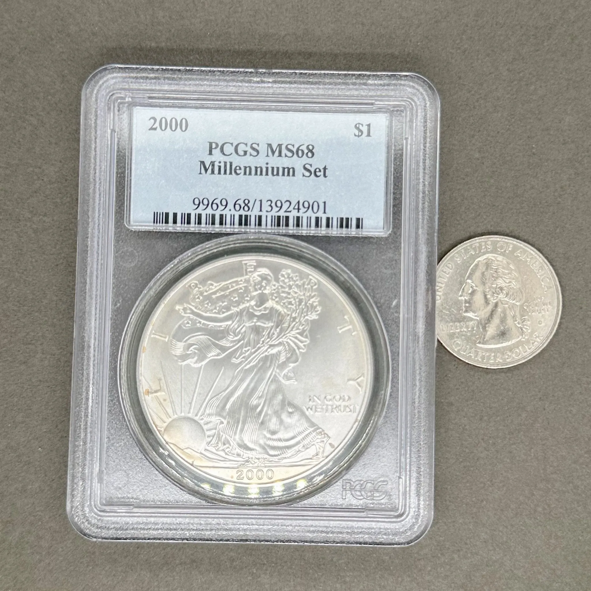 Estate 0.999 Fine Silver 2000 American Eagle $1 PCGS MS68 Dollar Coin