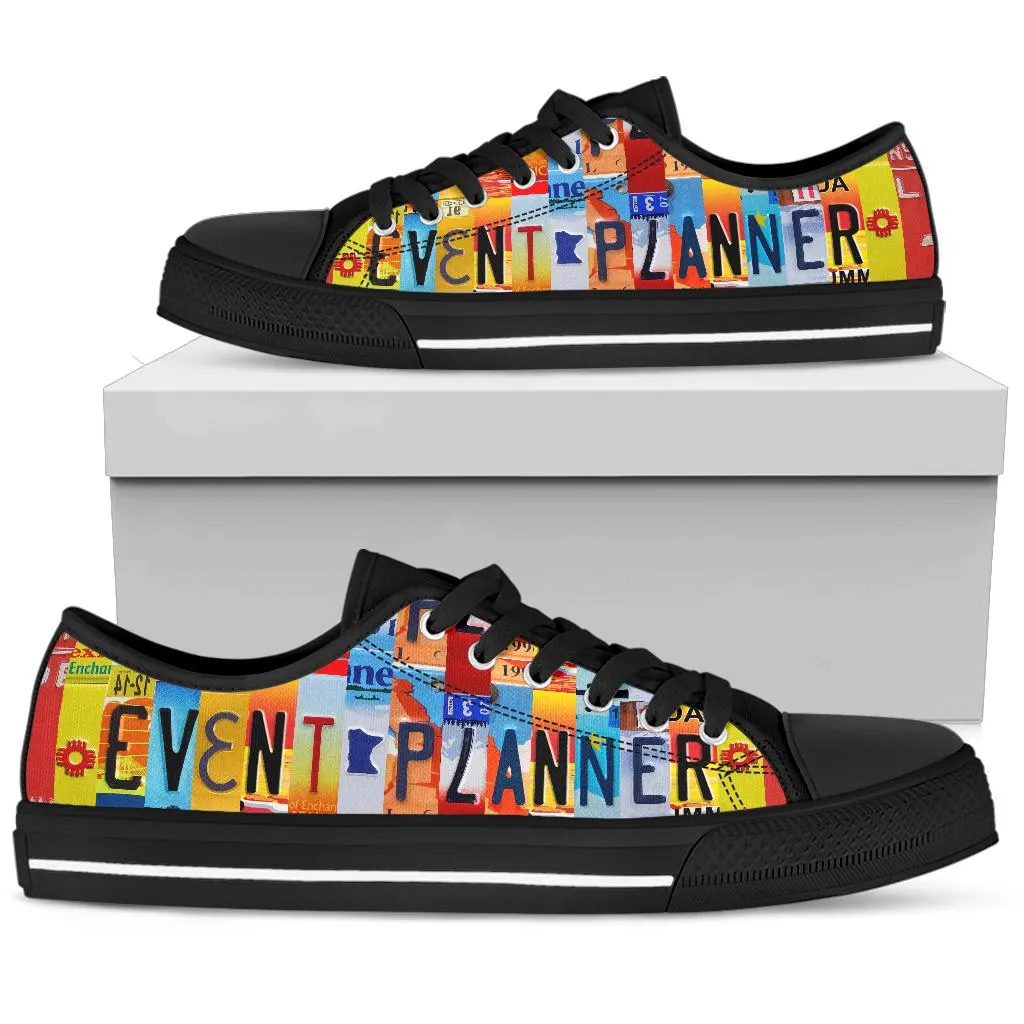 Event Planner License Plate Shoes