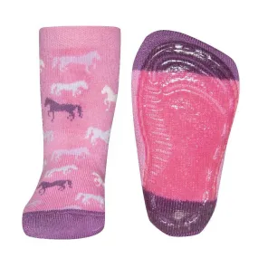 Ewers Little Horses Pink Anti Slip Socks 德國粉紅馬馬嬰兒防滑襪(9-12m/12-18m)