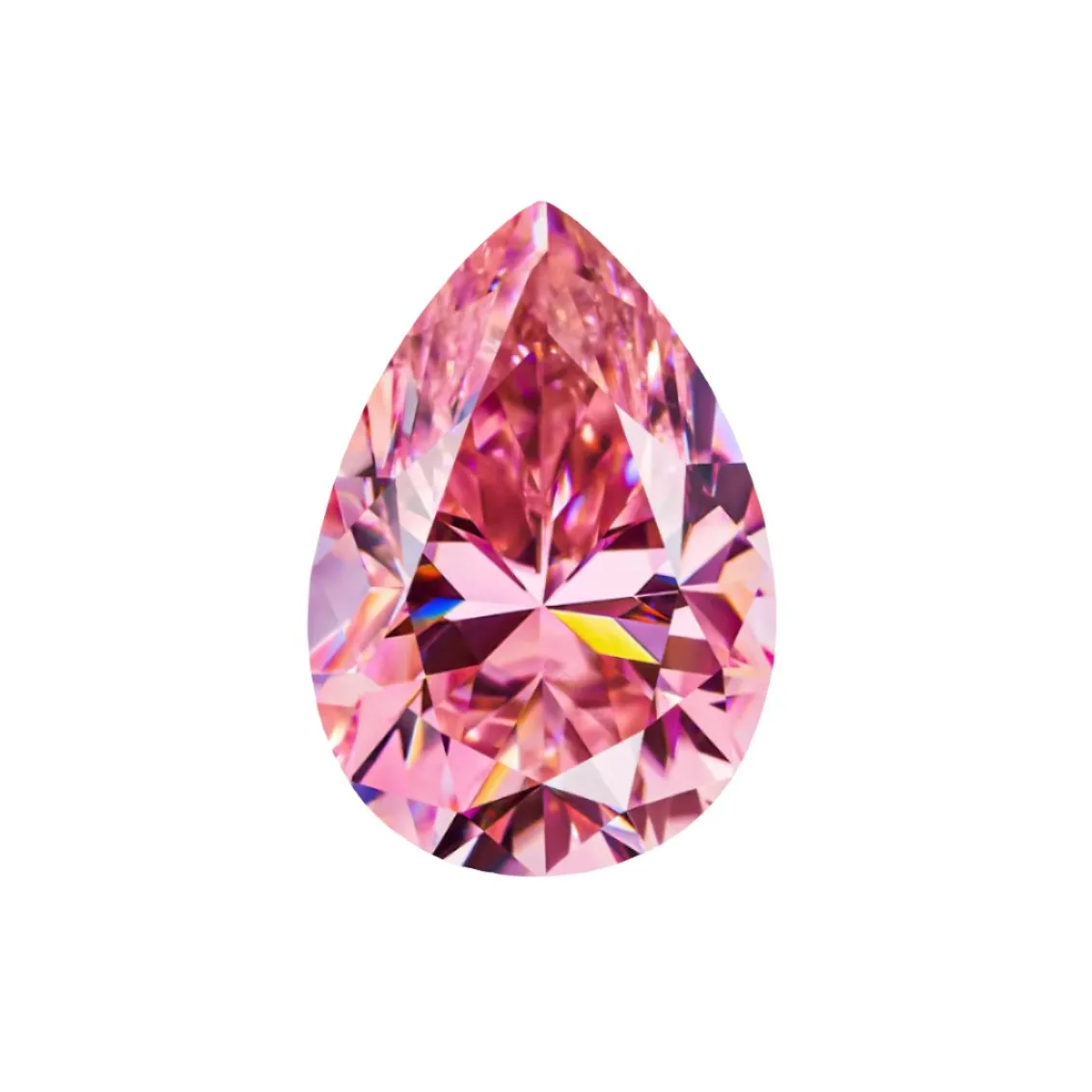 Fancy Pink Pear Cut Moissanite Stones