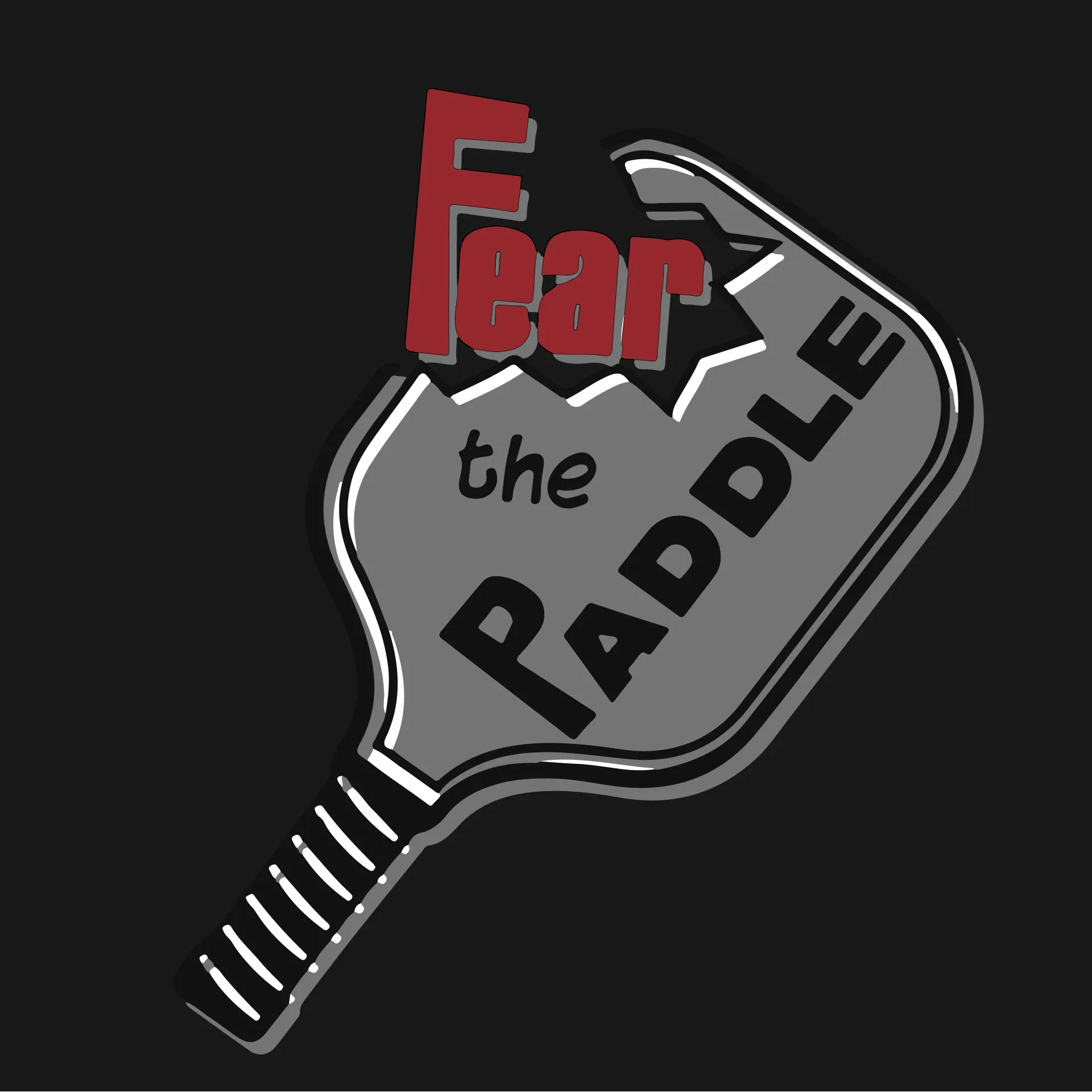 Fear The Paddle | Women's Long Sleeve Scoop Neck Pickleball Shirts | 75/13/12 poly/cotton/rayon