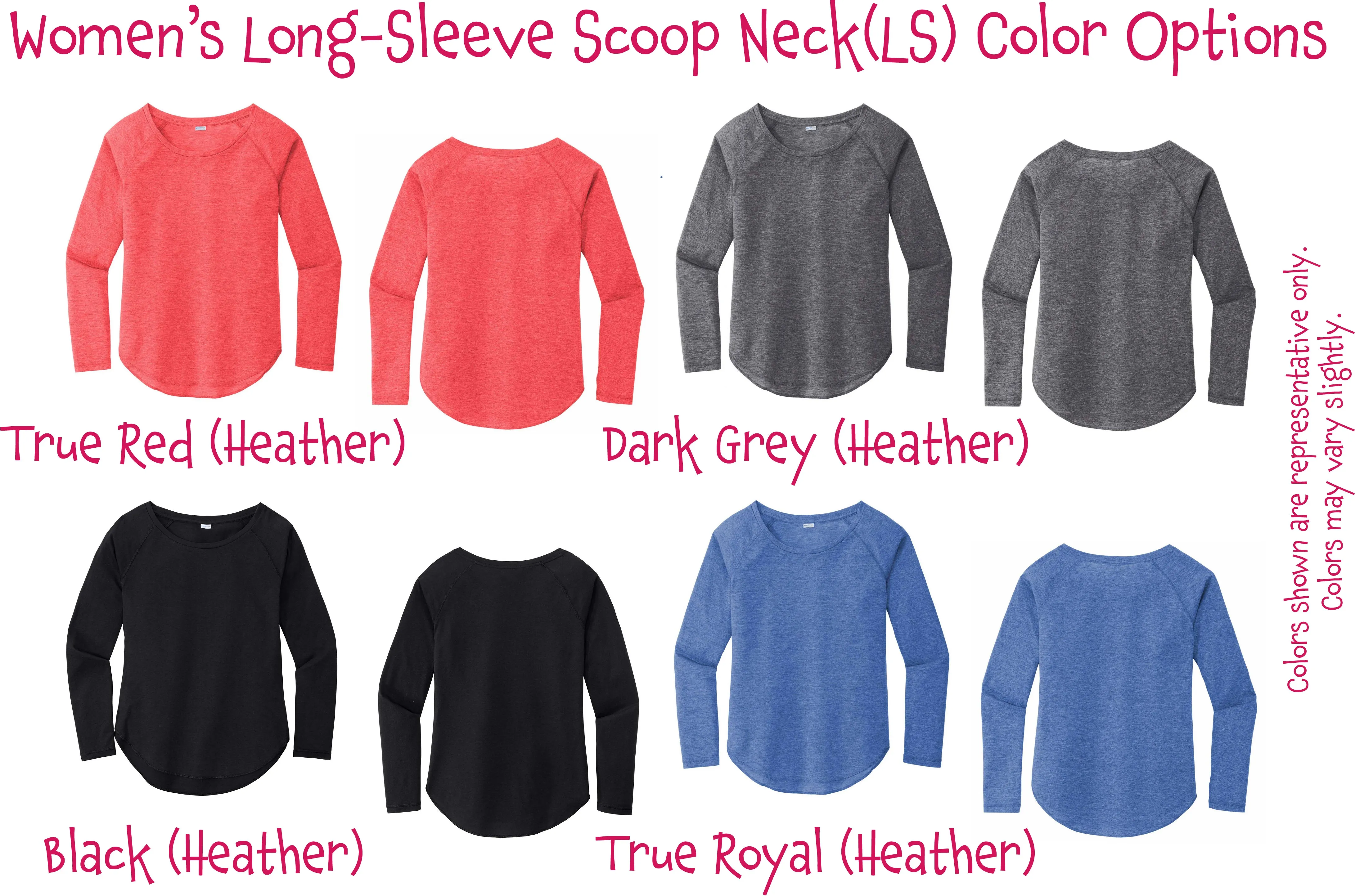 Fear The Paddle | Women's Long Sleeve Scoop Neck Pickleball Shirts | 75/13/12 poly/cotton/rayon