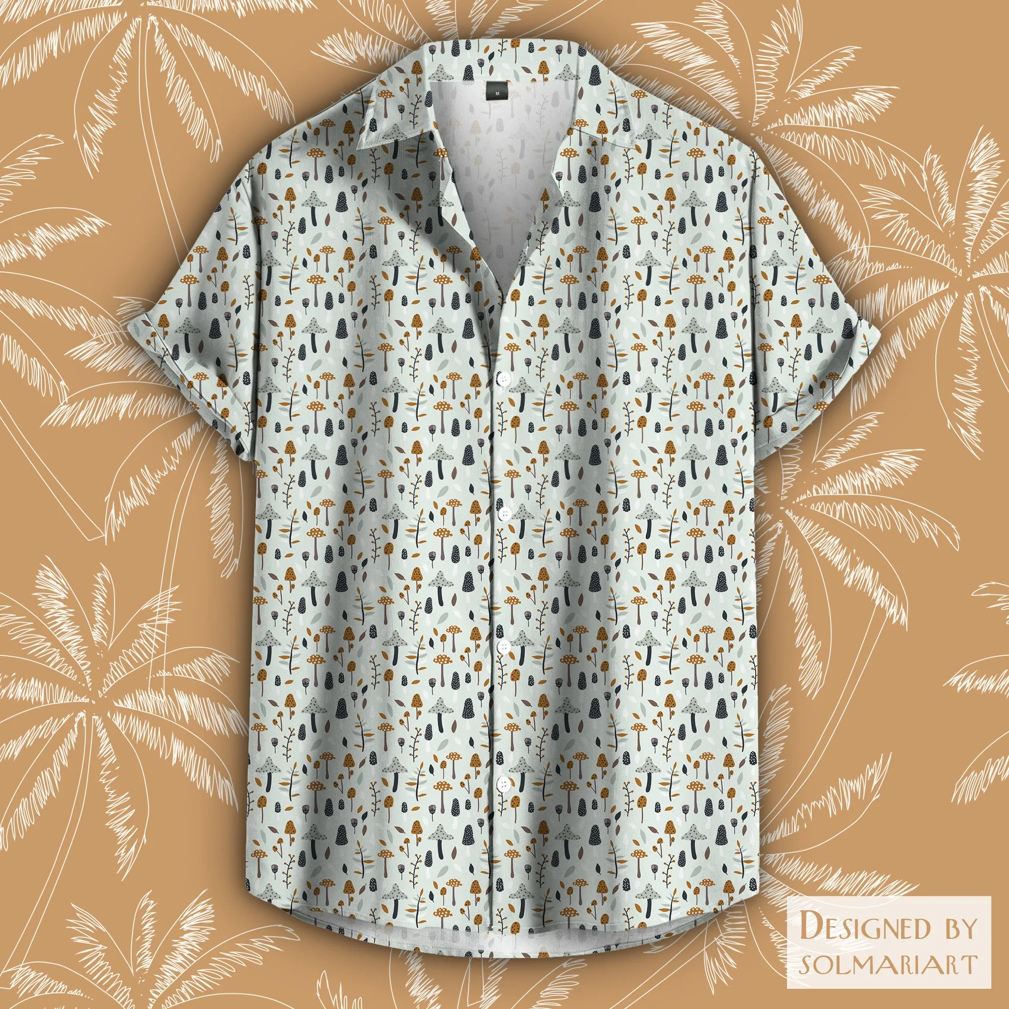 Field of Mushrooms Button Down Shirt