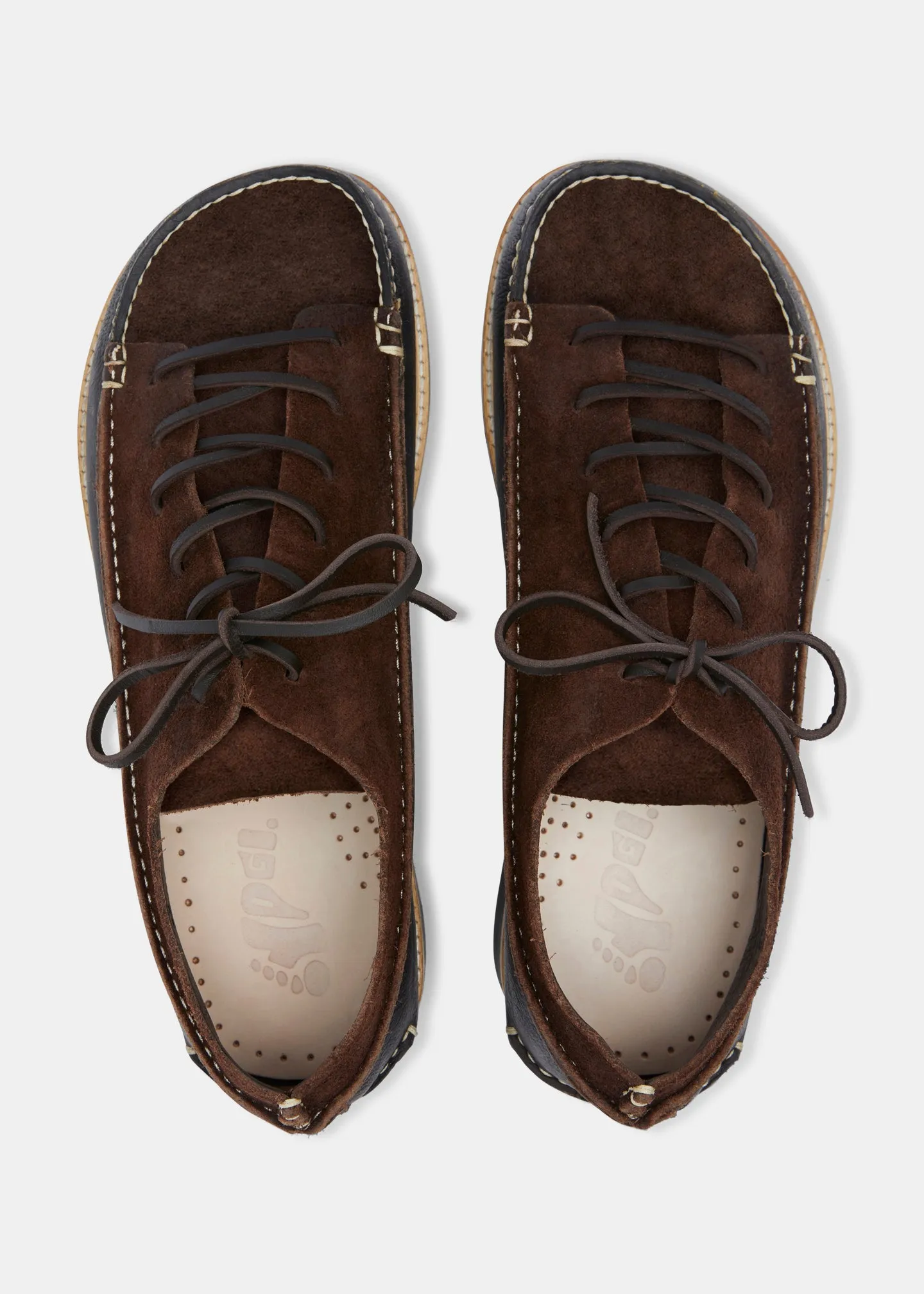 Finn III Leather Shoe On EVA - Dark Brown