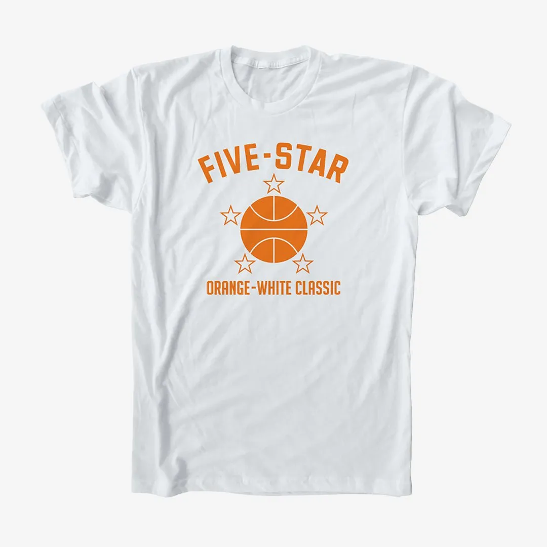 Five-Star Orange-White Game Tee