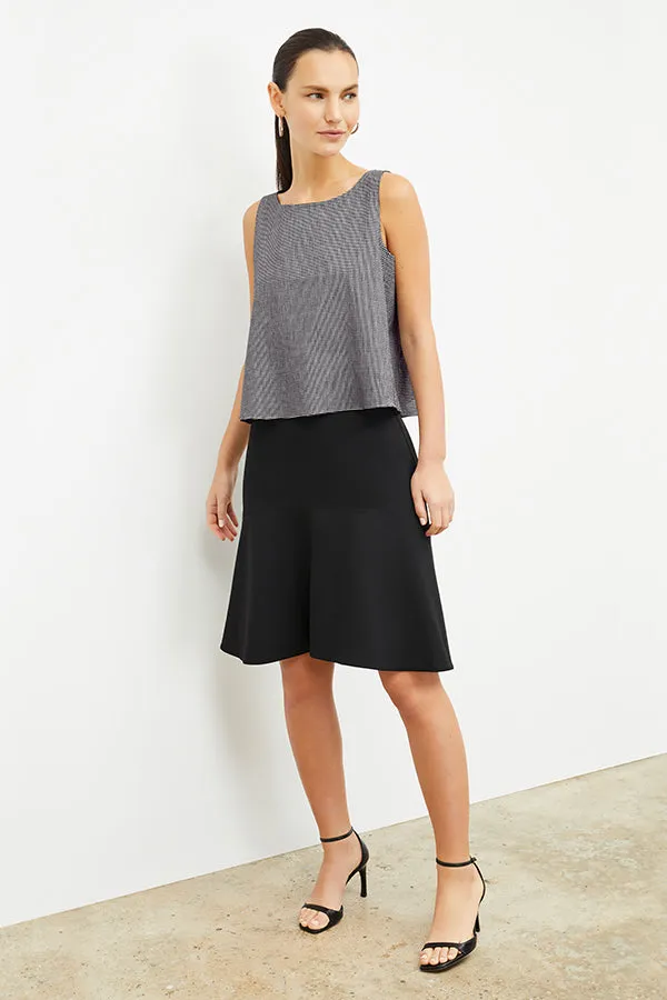 Flaka Top - Gingham Linen :: Black/White