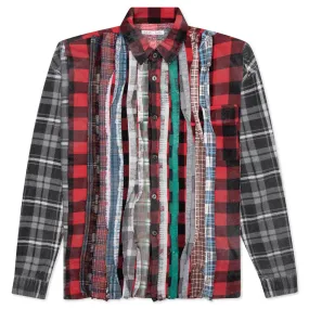 Flannel Shirt Ribbon Wide Reflection Shirt - Assorted