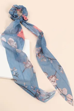 Floral Print Sparkly Hair Scarf