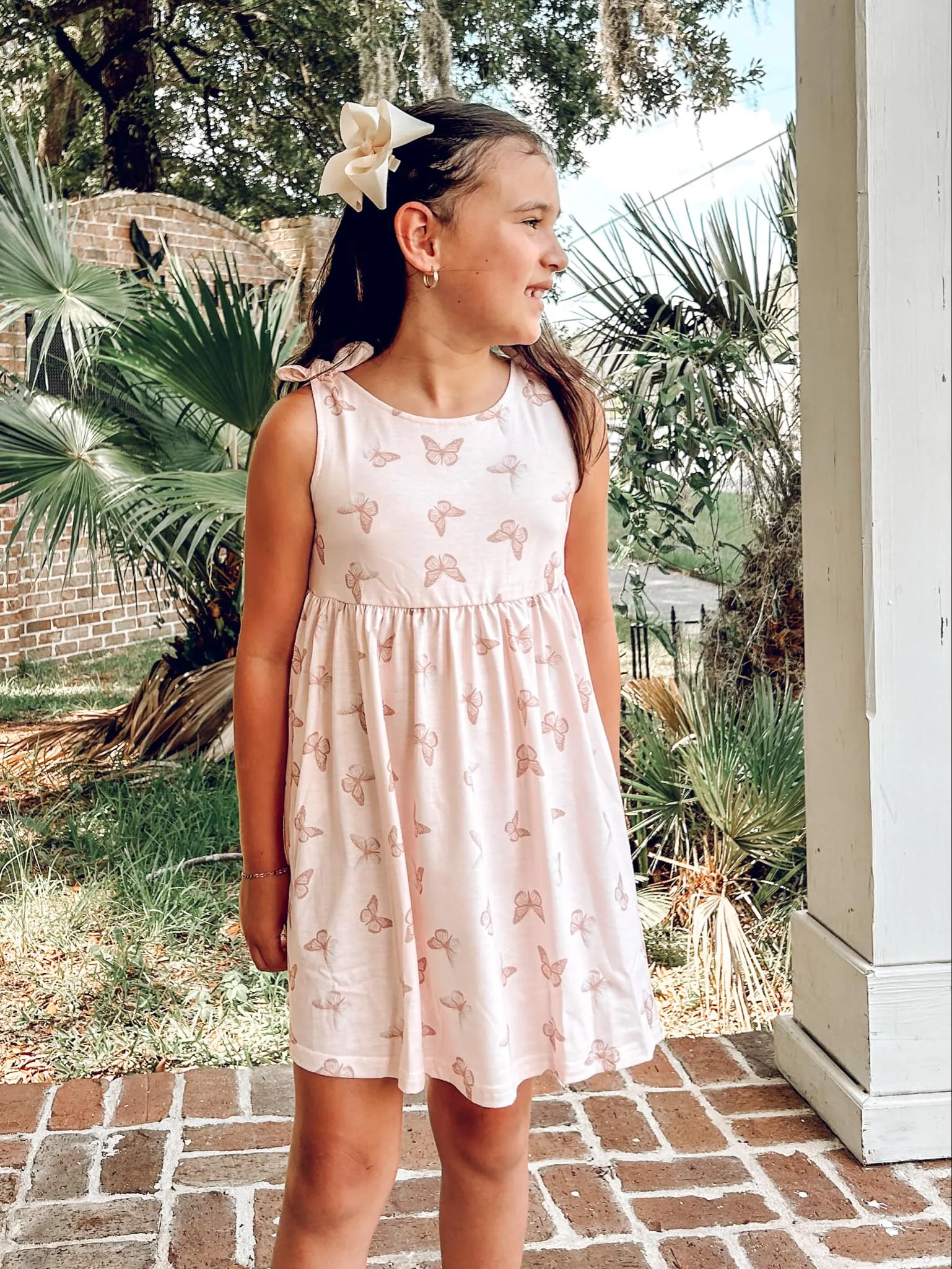 Fly Butterfly Kids Dress | Pink