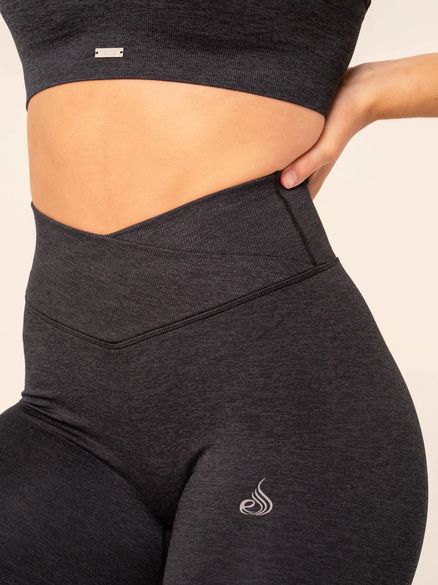 Focus Scrunch Seamless Leggings - Black Marl