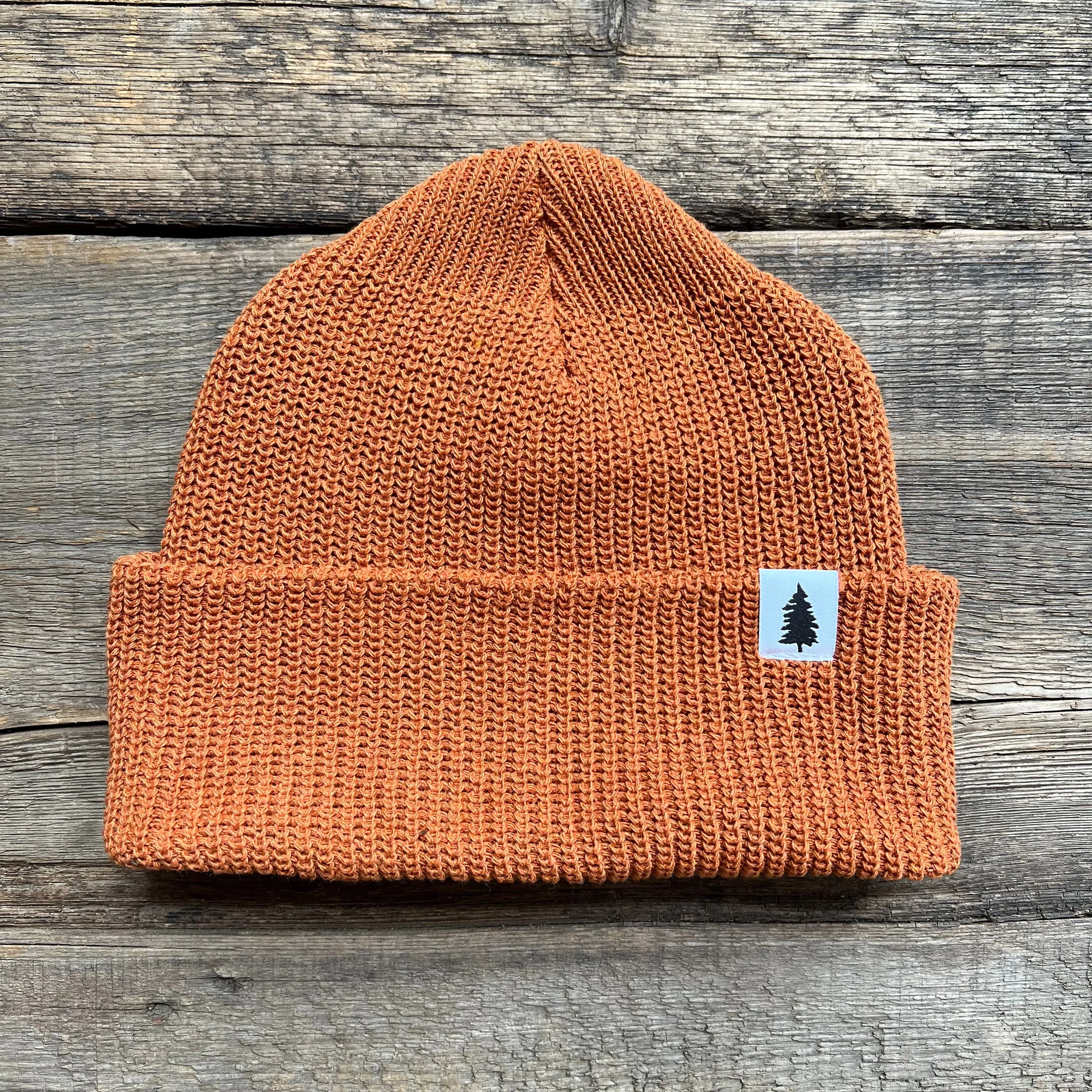 Forest Upcycled Cotton Beanie, Maple Orange