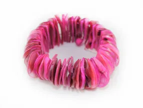 Fuisha Pink Natural Sea Shell Half Moon Shape Bracelet