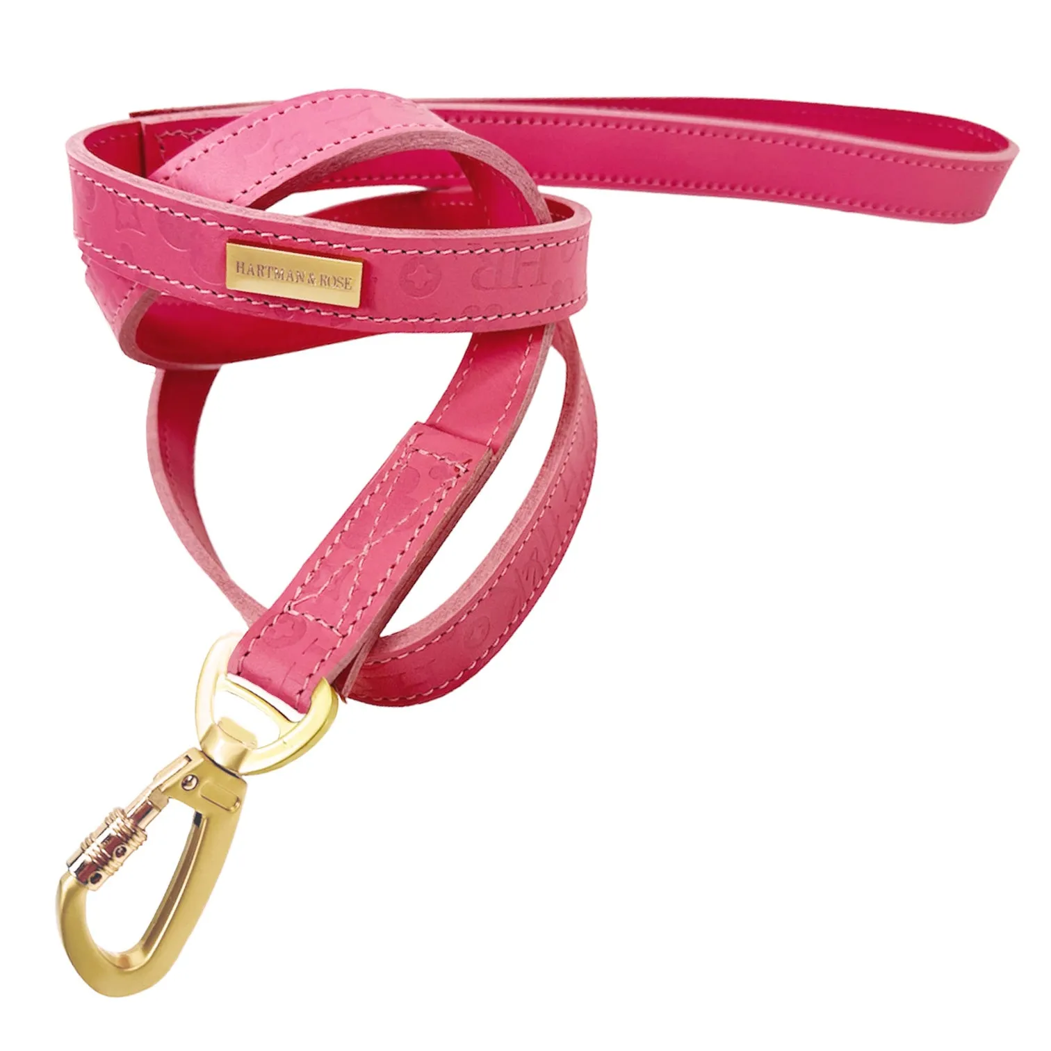 H&R Embossed Dog Leash in Bubblegum Pink