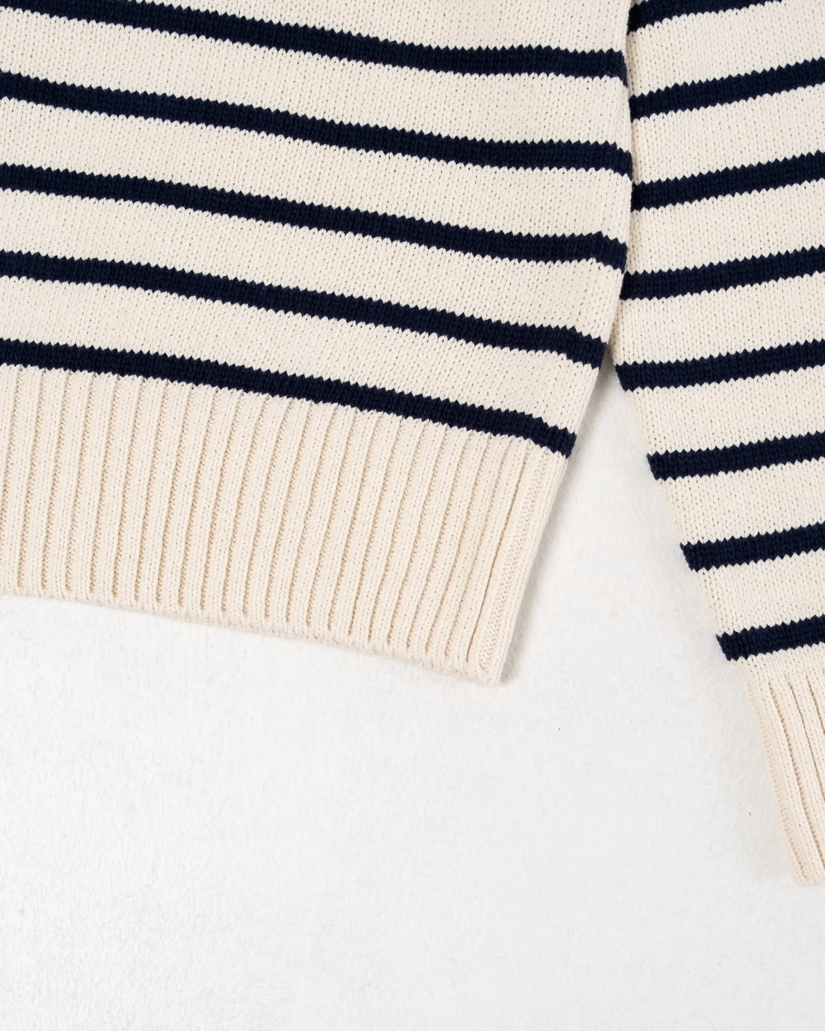 Hampus Recycled Stripe Off White / Navy