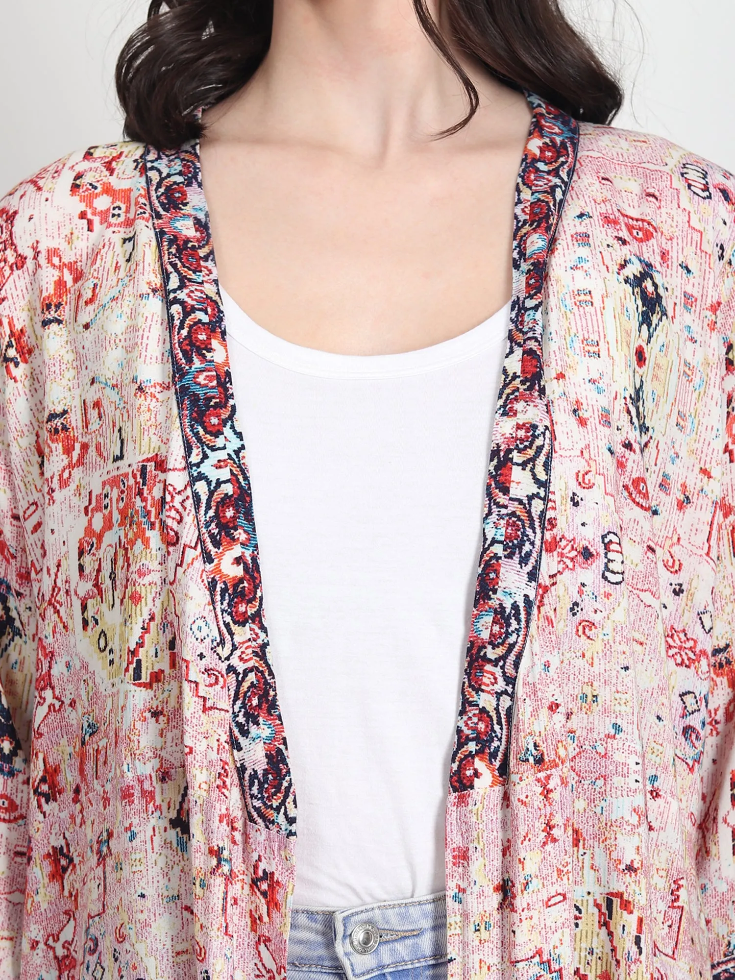 Harve  long Printed shrug