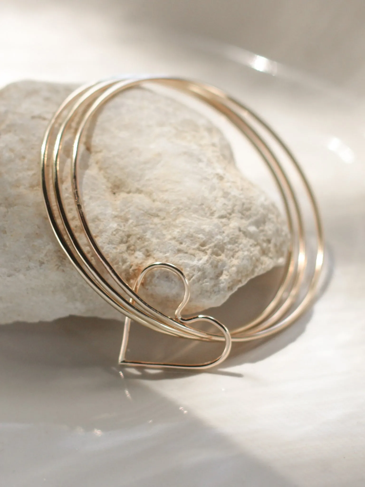 Heart Bangle Set