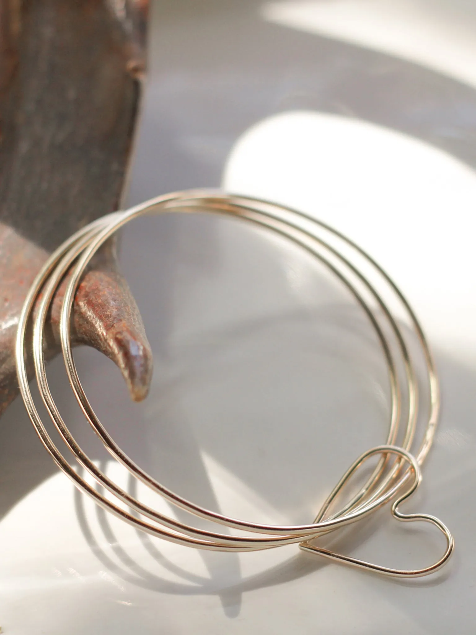 Heart Bangle Set