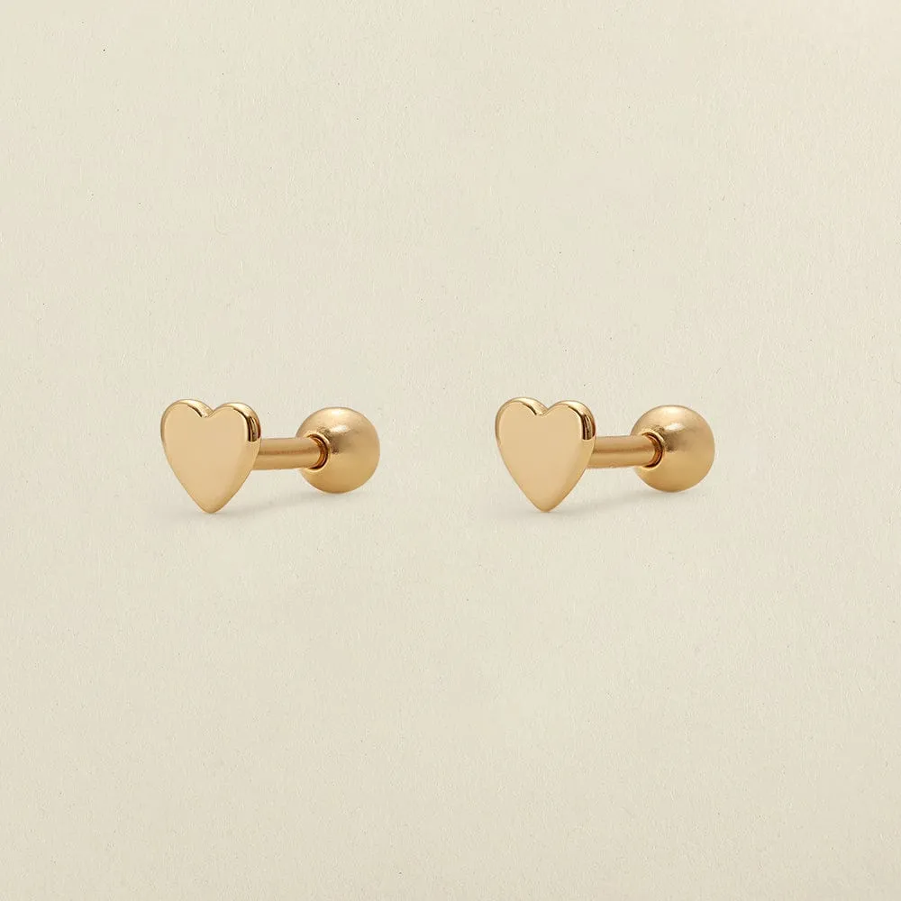 Heart Stud Earrings