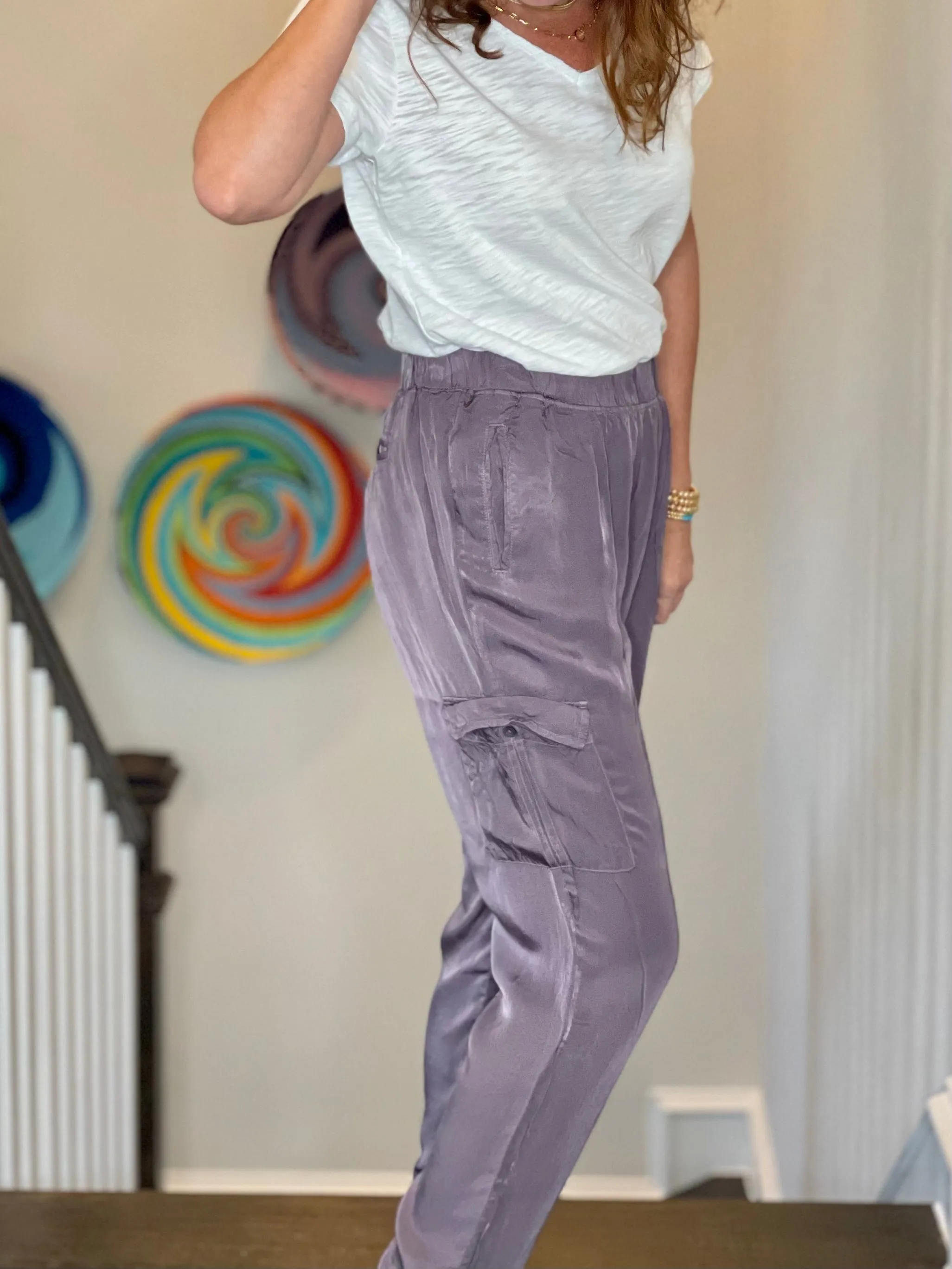 Hello Nite Cargo Pant in Violet Ash