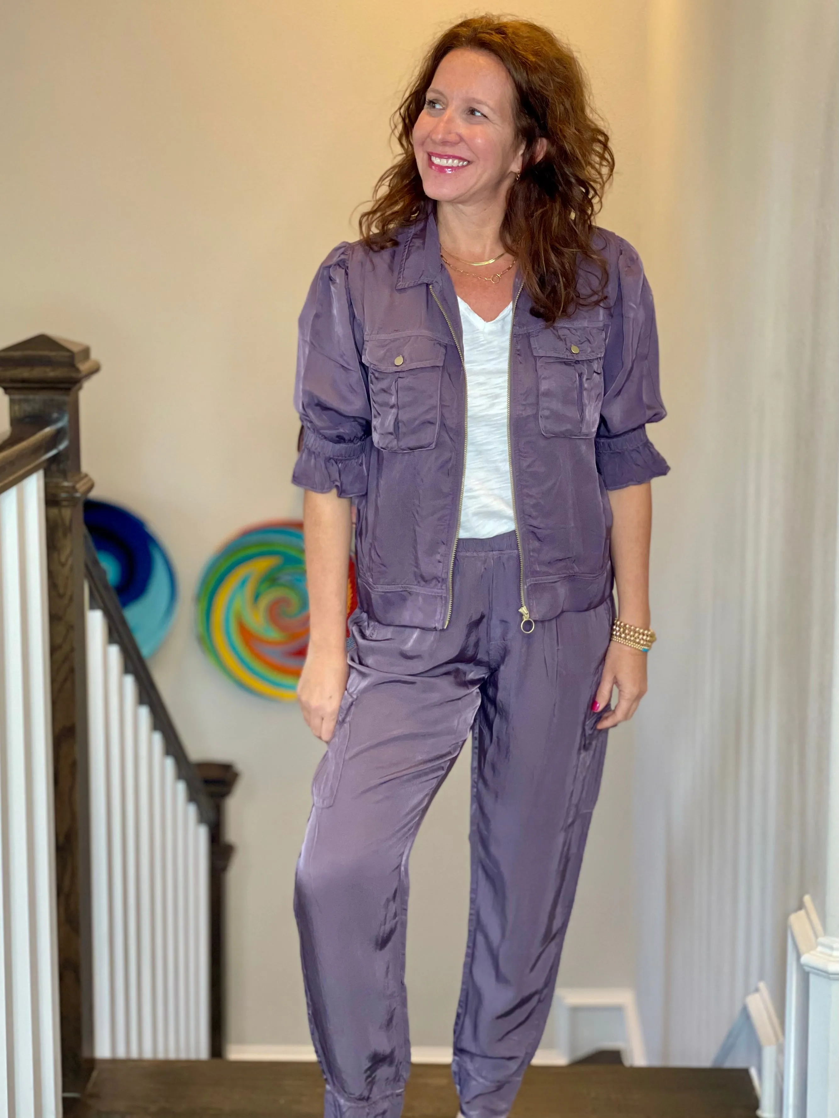 Hello Nite Cargo Pant in Violet Ash