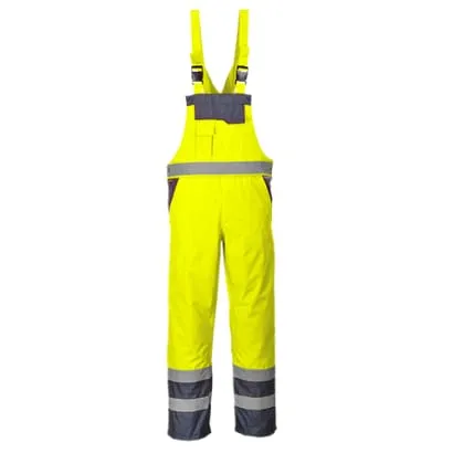 Hi Viz Waterproof Contrast Bib and Brace Unlined RIS 3279 Portwest S488