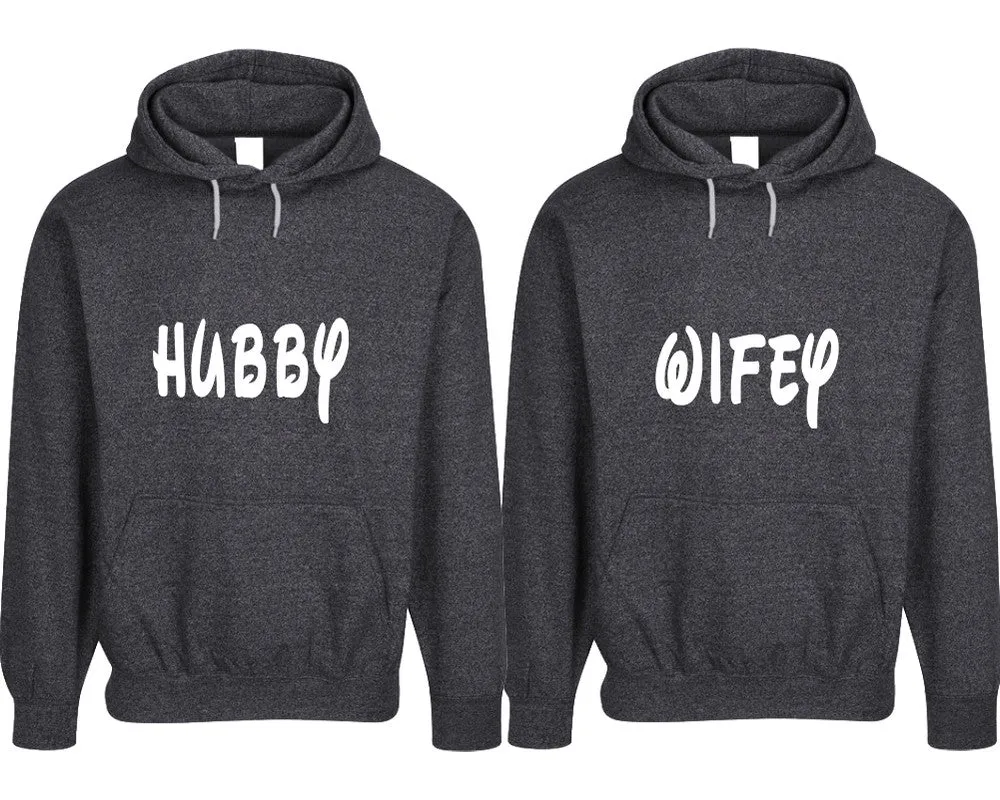 Hubby Wifey Couple Matching Speckle Hoodies